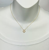 14k Gold Petite Clover Pendant Necklace