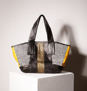 Alexa Mix Leather Medium Tote Bag